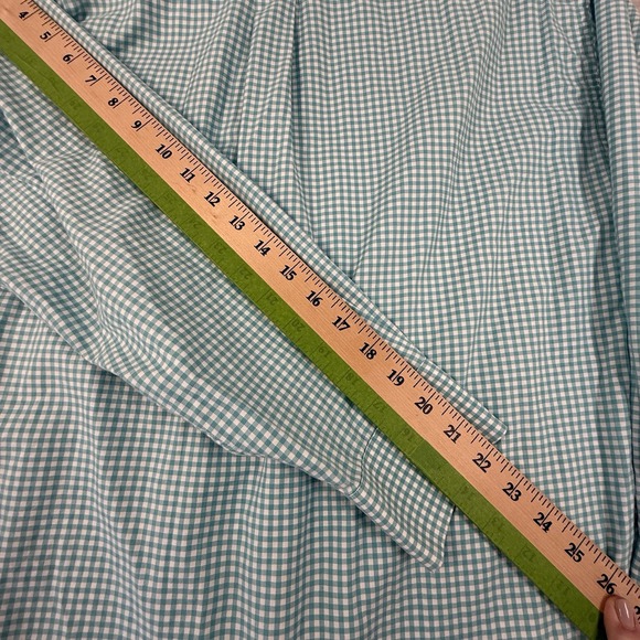 Peter Millar Shirt Mens Large Green Plaid Check Crown Resort Office Easter - Picture 6 of 10